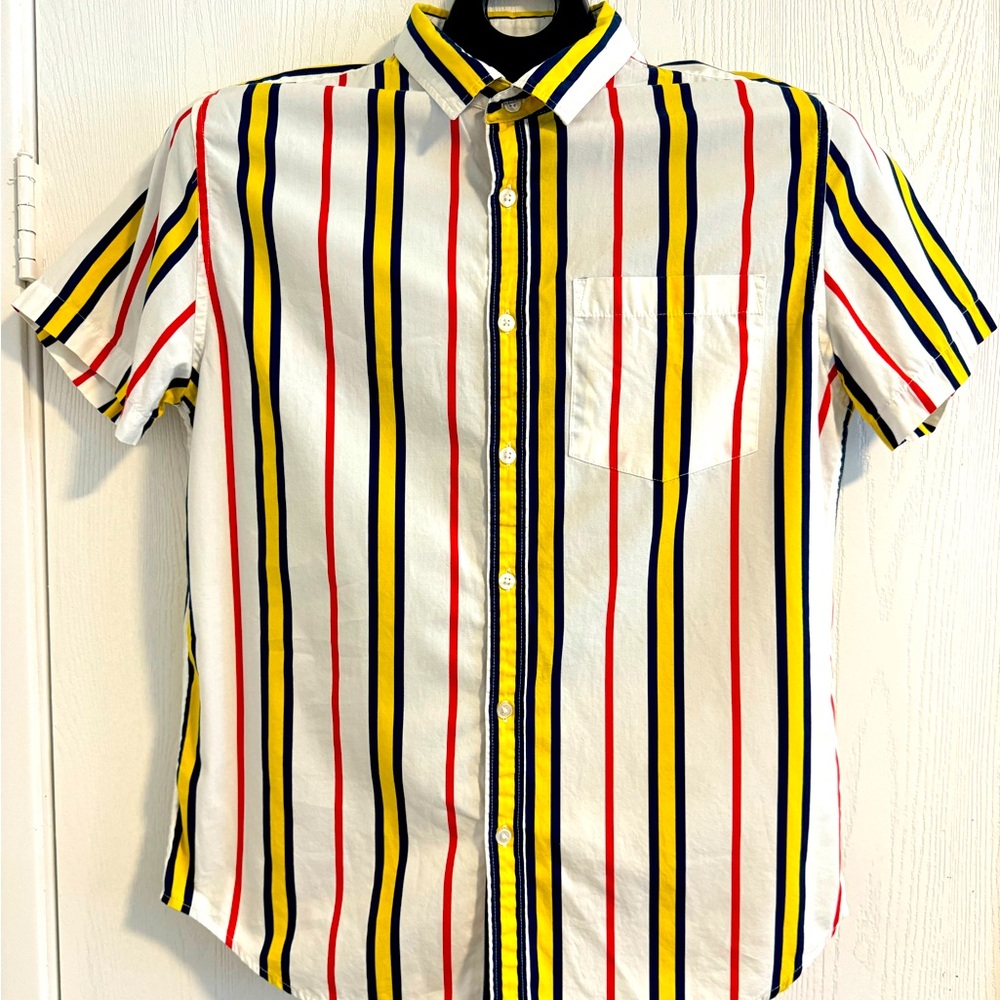 Forever 21 Mens Stripes Polo Shirt Size L